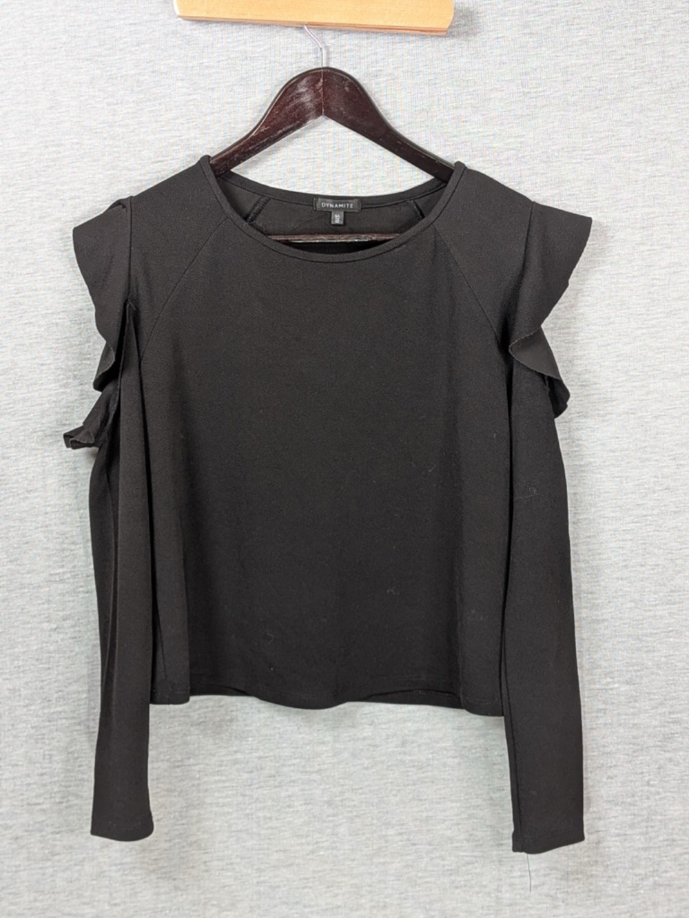 Dynamite Ruffle Sleeve Cold-Shoulder Top - Picture 2 of 6
